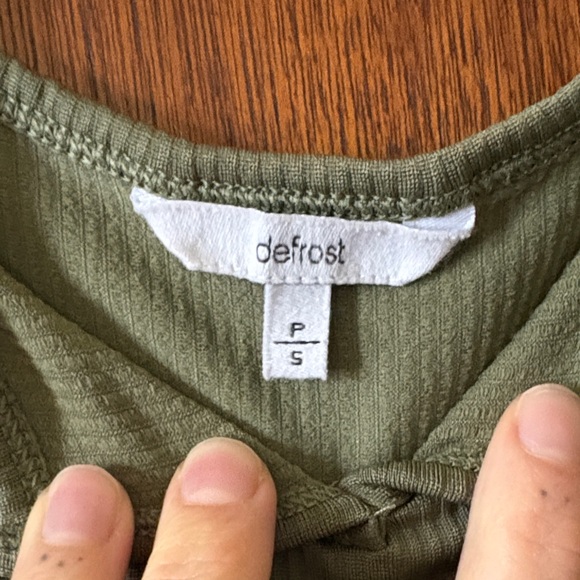 Defrost - Sleek Olive Green Women's Tank Dress - Picture 2 of 4